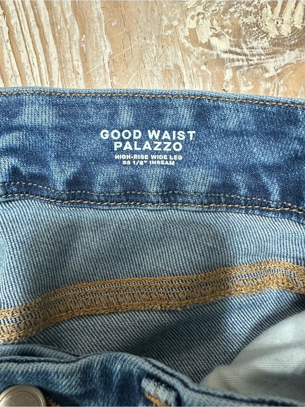Good American Good Waist Palazzo Jeans Wide Leg High Rise 6/26 - Picture 8 of 11